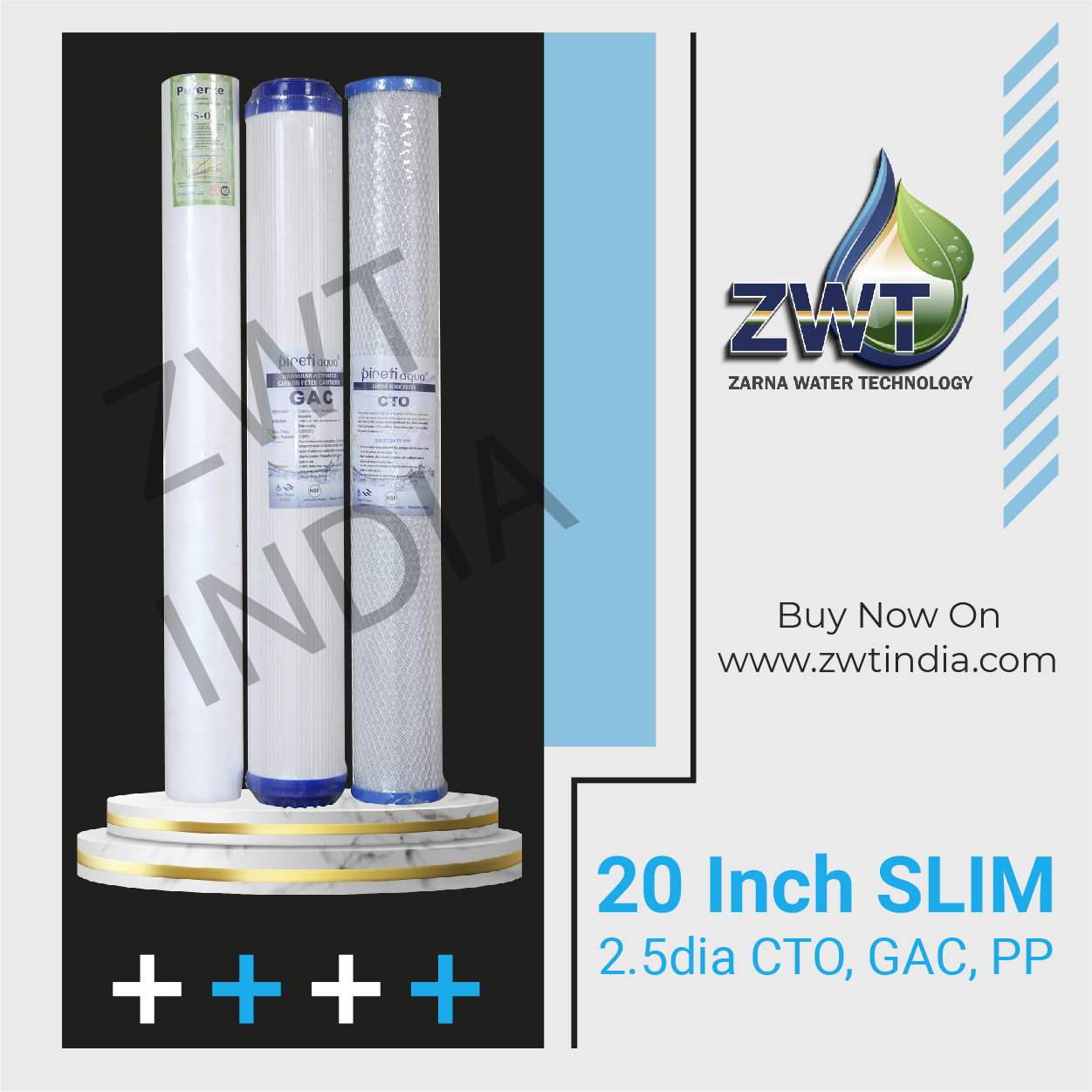 20 Inch Slim 2.5 Dia CTO GAC PP