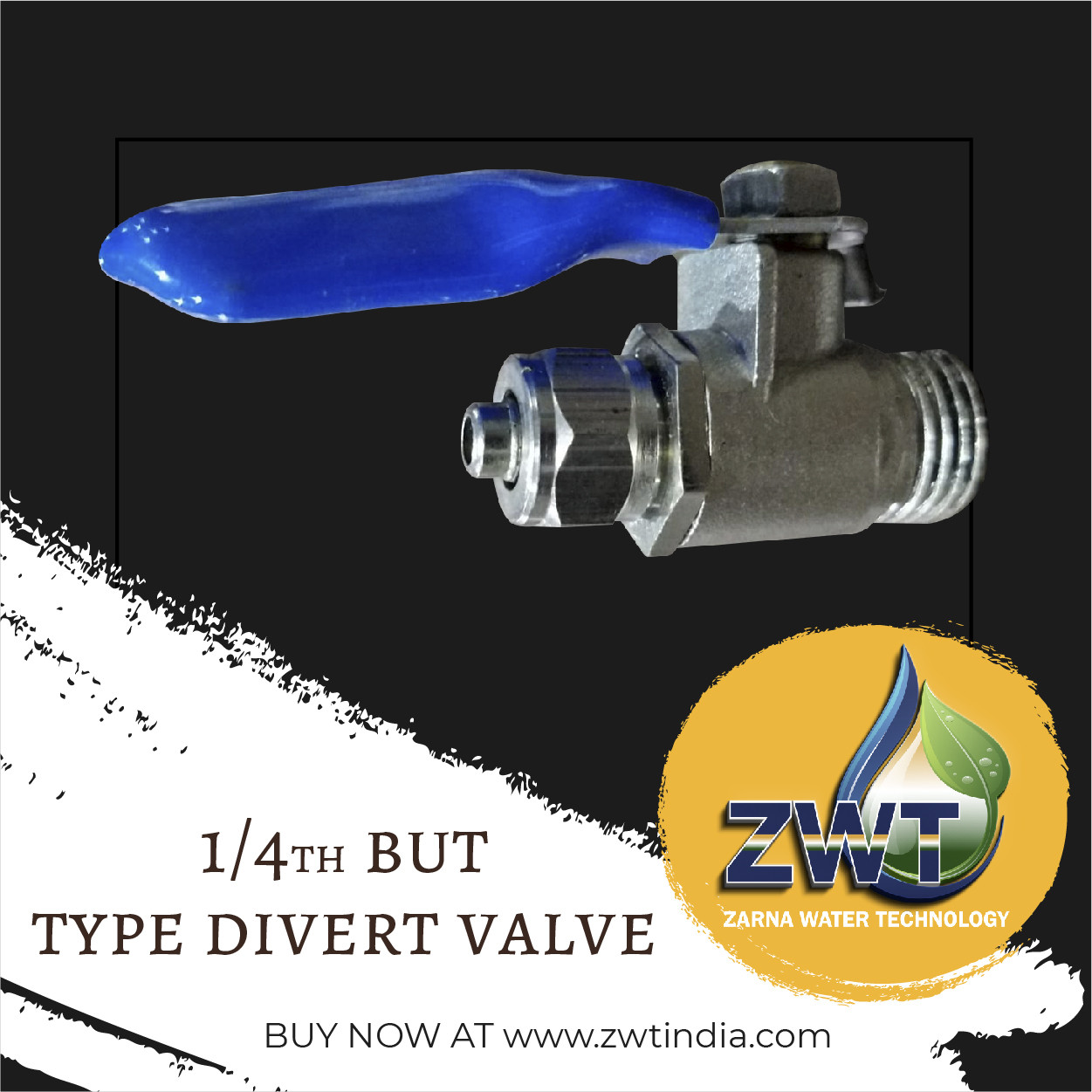 1/4th But Type Divert Valve